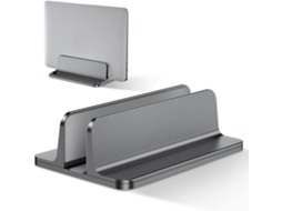 Lurelia Suporte Vertical Para Portátil 1 Unidade, Ajustável, Antiderrapante, Em Liga De Alumínio, Compatível Com Macbook, Ipad, Tablet, Em Cinzento