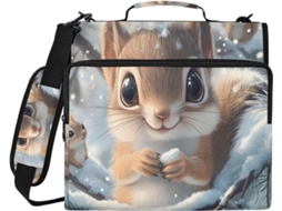Bolsa Organizadora De 3-argolas Squirrel, Impermeável E Com Zíper Laptop De 14 Polegadas, Ideal Trabalho