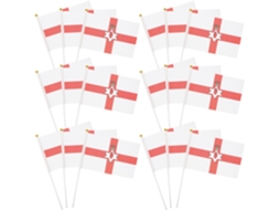 Bandeirinhas da Irlanda do Norte, Versáteis, Feitas de Poliéster, 50 Unidades, Pequenas Bandeiras Nacionais com Design CHABERLU