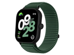 Bracelete para Xiaomi Band 9 Pro / 8 Pro Nylon Trançado Fecho de Velcro Verde Abeto XIAOMOYU