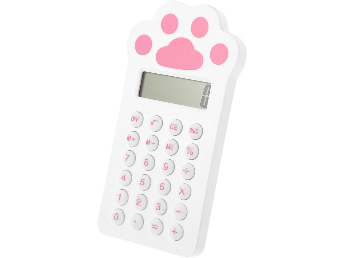 Calculadora Eletrônica De Bolso Compacta, Alimentada Por Energia Solar, Com Design De Pata De Gato, Gokoco