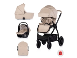 Prestige Carrinho De Bebé Trio Até 22 Kg Com Alcofa Rígida De Chipolino - Latte
