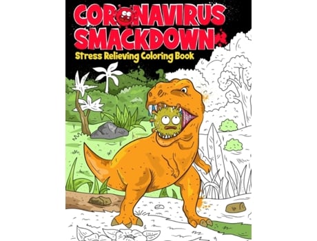 Livro Coronavirus Smackdown: Stress Relieving Coloring Book Janelle McGuinness (Inglês)