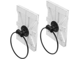 Conjunto De 2 Porta-toalhas Parede Em Ferro Rústico Branco