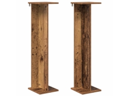 Conjunto 2 Suporte Para Plantas De Interior Vidaxl Castanho Derivados De Madeira (25 X 25,5 X 100,5 Cm)