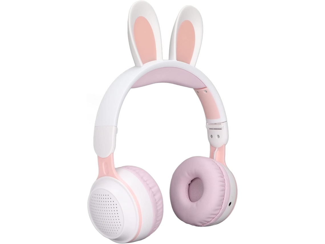 Fones De Ouvido Bluetooth 5 0 Dobráveis Com Microfone, Design Fofo Com Orelhas De Coelho, Sem Fio, Para Crianças