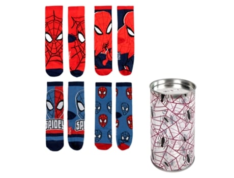 Pacote De 4 Meias Do Homem Aranha Tamanho 23 26 Licencias Infantiles