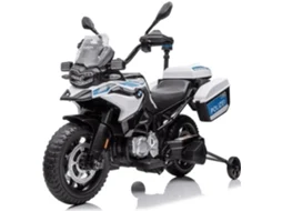 Bmw Motocicleta Elétrica Da Polícia F850 Gs 3 A 6 Anos – Moto Infantil Oficialmente Licenciada Com Sirene, Luzes Da Polícia - Branco
