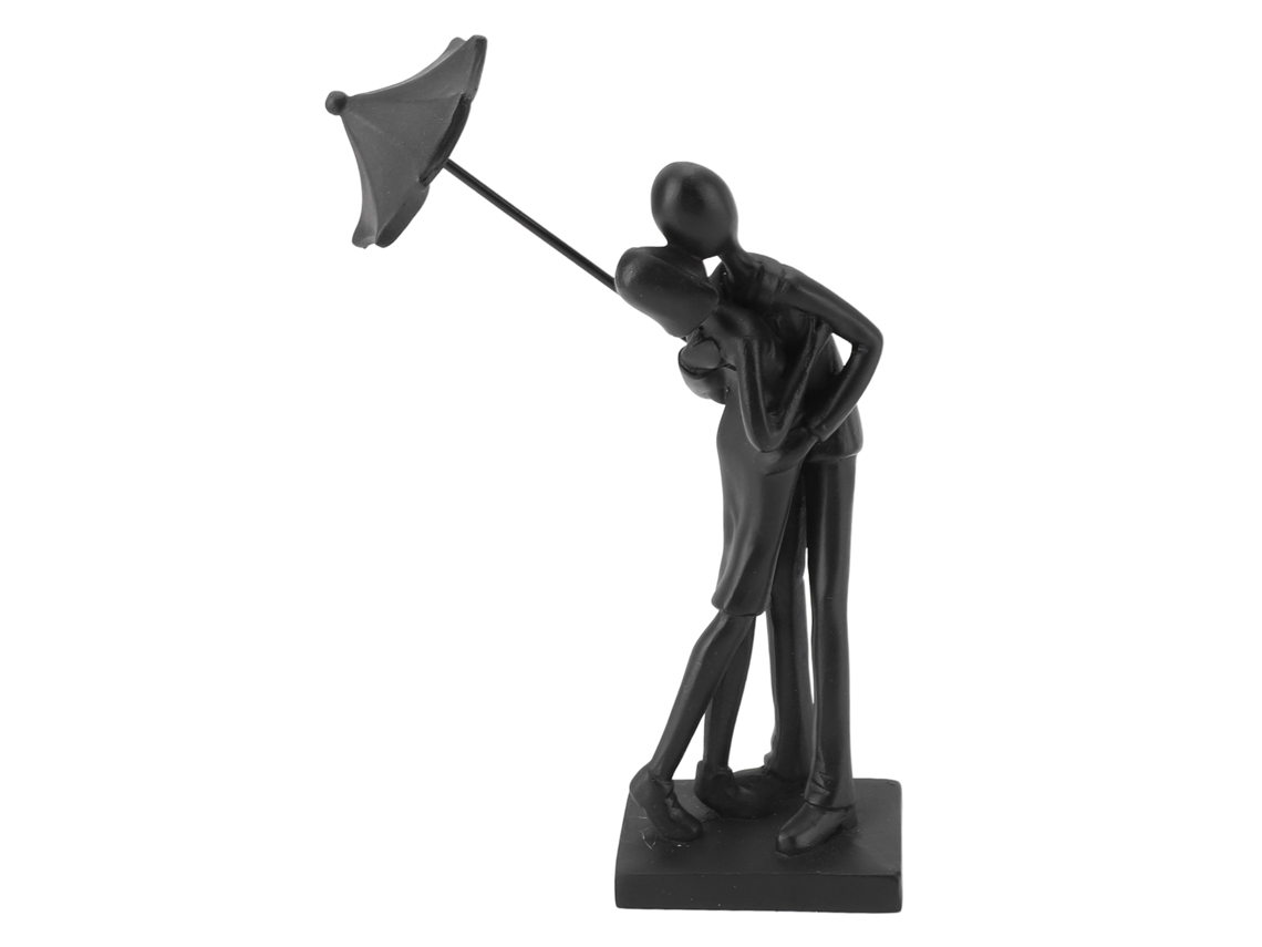 Ornamento de Casal em Resina com Guarda chuva Único para Decoração de Mesa e Presente Romântico | S/MARCA