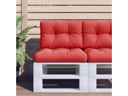 Vidaxl Almofadões De Paletes 2 Pcs Tecido Vermelho