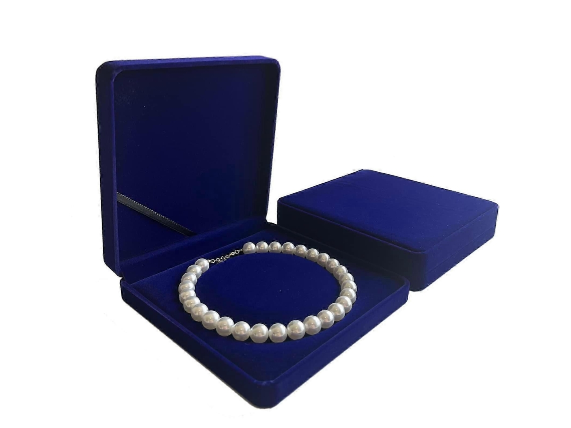 Conjunto De Caixa De Veludo Com Colar De Pérolas-zscy