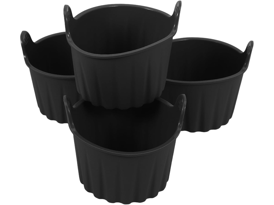Conjunto de 4 Formas Redondas de Silicone para Muffins