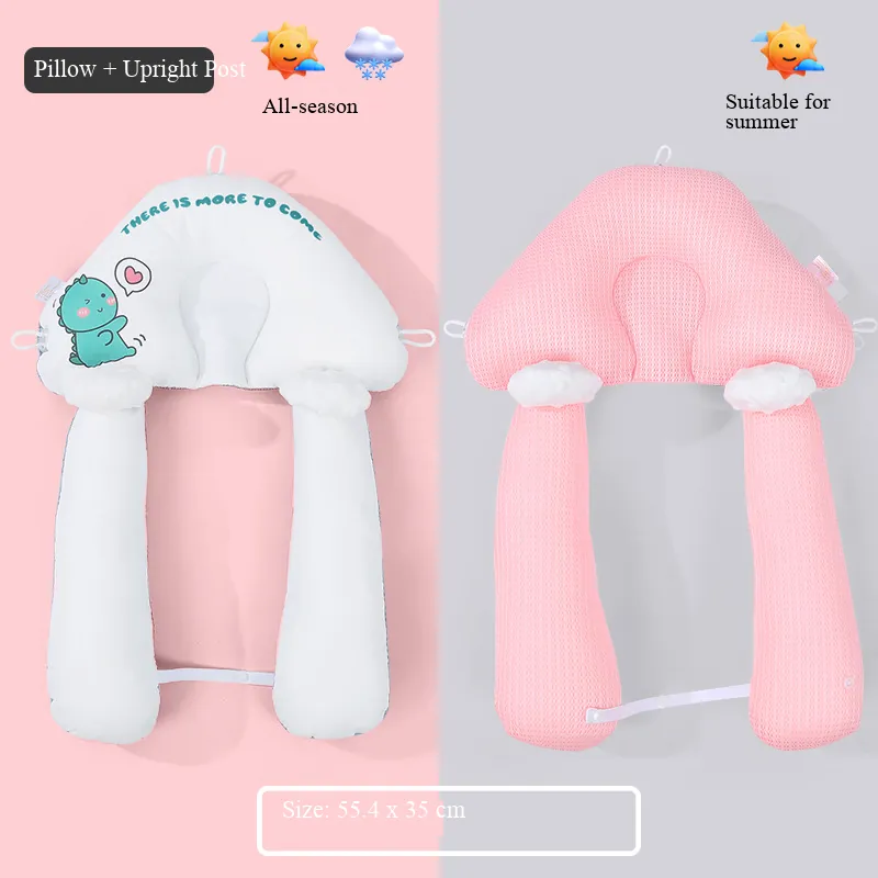 Apoio Para Cabeça Bebé 54*35cm (cloud Pulpo + Tulipinho Dinosaurio Roxo + Cordão)