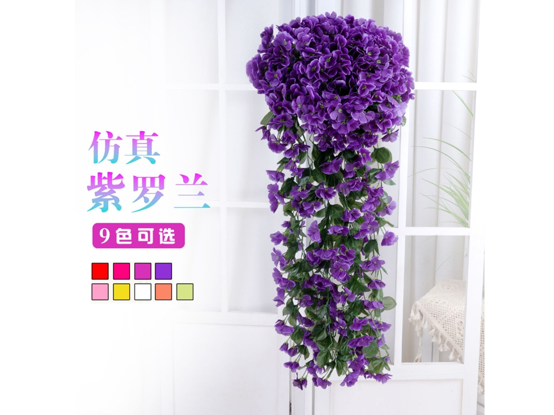 Flor Artificial de 80 Cm com 5 Pétalas, Trepadeira Violeta Artificial. AQUAFORGE