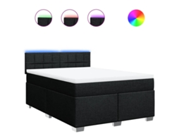 Box Spring Bed, Box Spring Beds Vidaxl Preto Tecido (140 X 190 Cm)