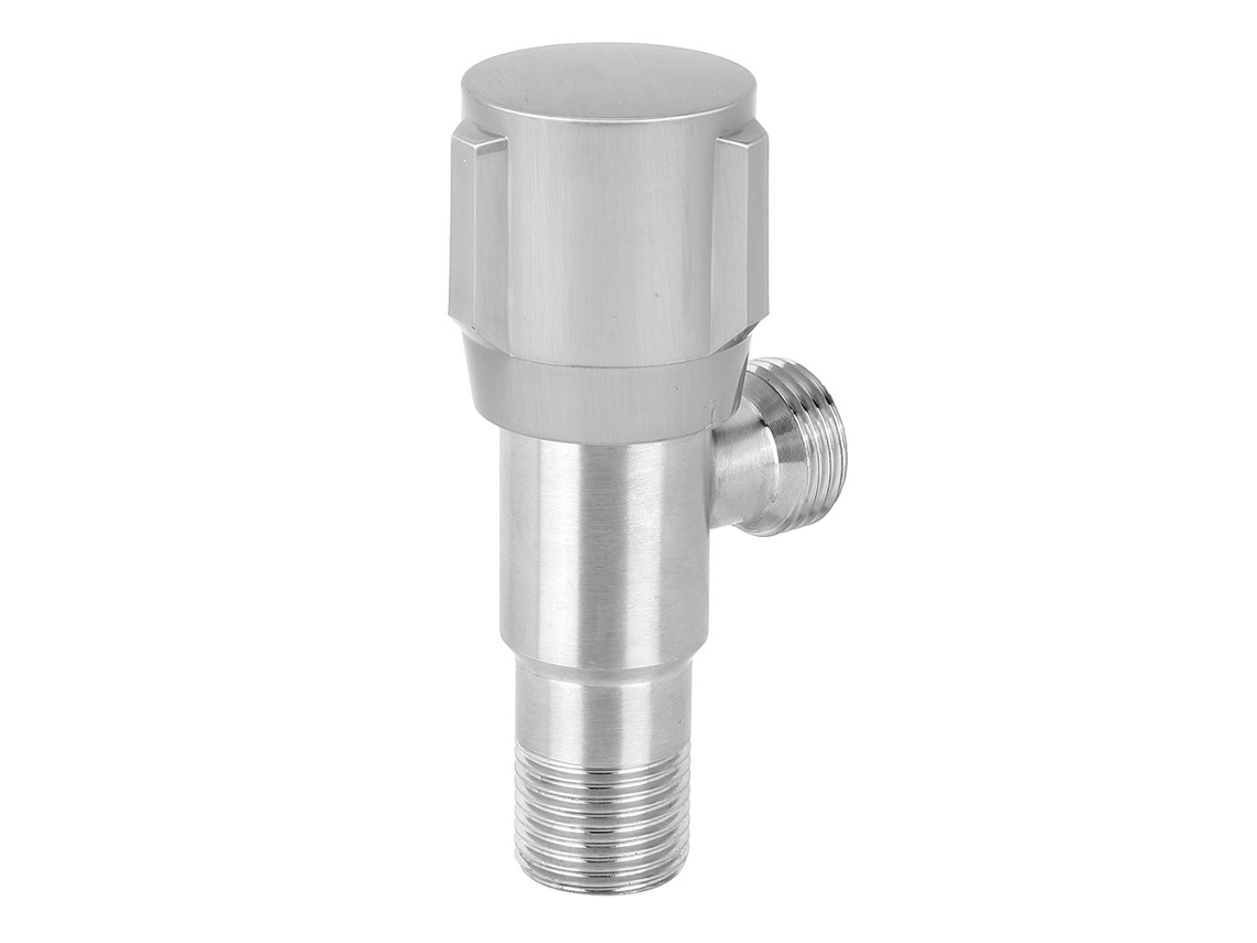 Válvula De Ângulo Aço Inoxidável Roscado G1/2 Torneira Sanitário Aquecedor