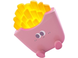 Abajur Noturno Angoily Rosa Em Formato De Batata Frita Luminária
