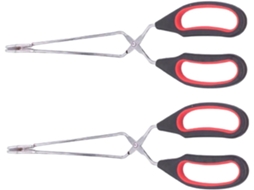 Pinça Multifuncional Para Churrasco 2 Peças, Pinça Para Alimentos, A Prova De Derramamento, Ideal Para Carnes E Pizzas