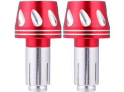 Conjunto de 2 tampas de guidão em alumínio vermelho para motocicletas, acessórios para bicicletas de montanha e veículos.