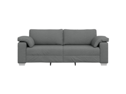 Sofá 2 Lugares HARLANV1 com chaise em L 125 cm couro artificial cinzento
