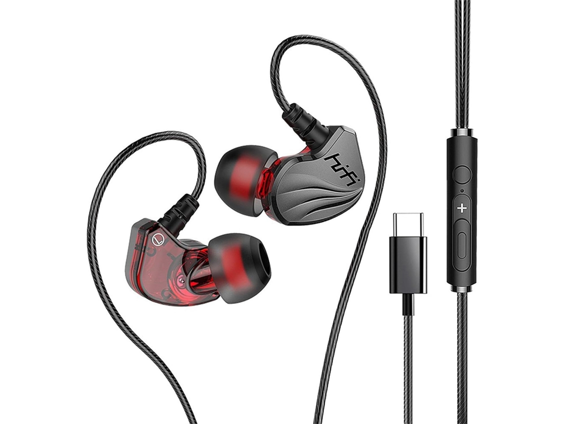 Fones De Ouvido Intra-auriculares Com Isolamento Ruído E Graves
