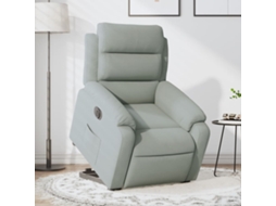Vidaxl Poltrona Reclinável Elevatória Elétrica Veludo Cinzento-claro