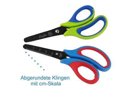 Tesoura Artesanal Ergonômica Runner Comprimento: 130 Mm Verde/Azul LÄUFER