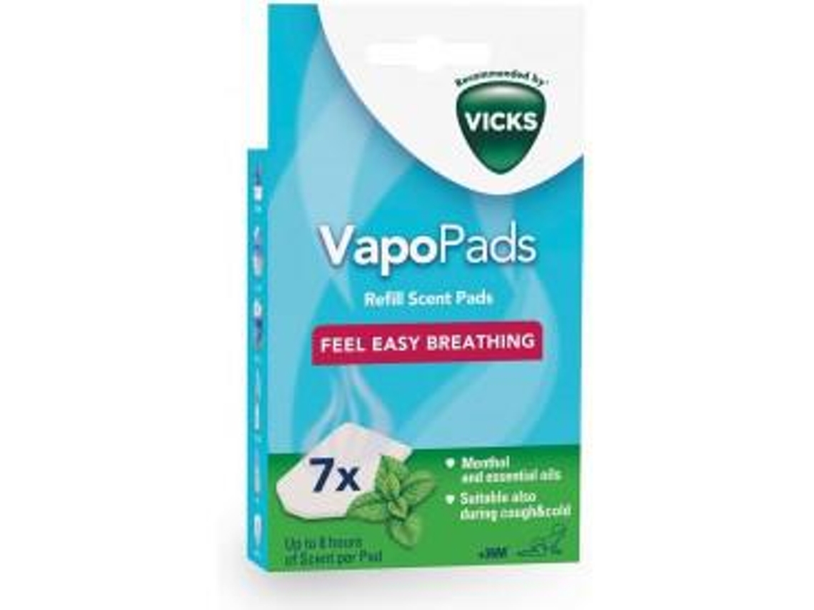 VICKS Vapopads Vh7 Recambio Difusor/Inhalador Mentol Adulto Y Niños 36 Meses Tabletas Con Aceites Esenciales
