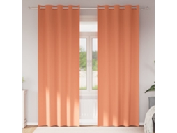 Vidaxl Cortinas Blackout Com Argolas 2 Unid. Terracota 225 X 140 Cm