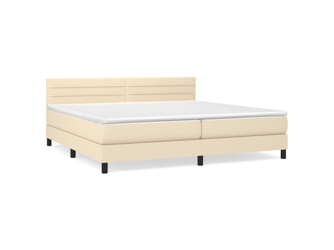 Box Spring Bed, Box Spring Beds Vidaxl Creme Tecido (200 X 200 Cm)