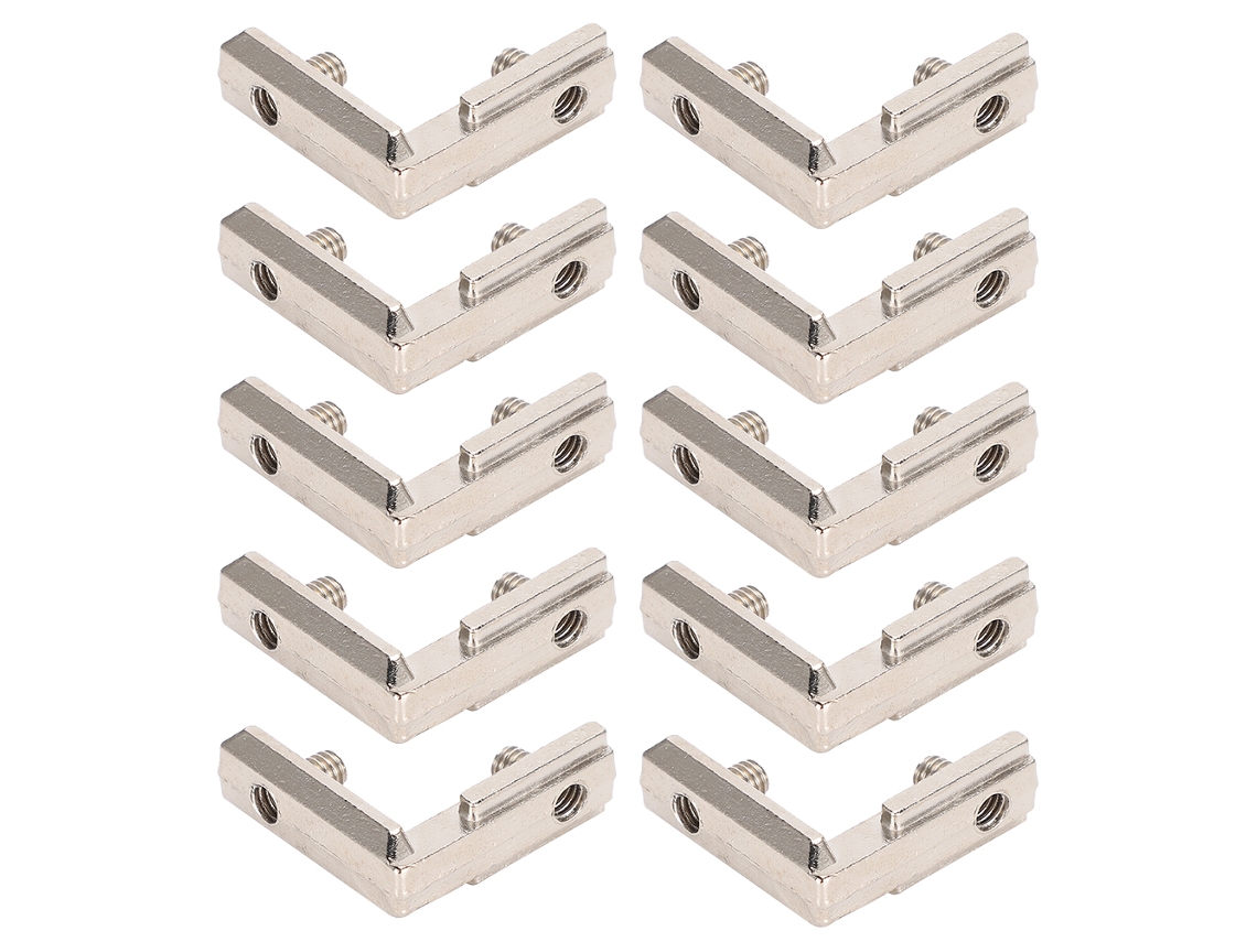 Conjunto De 10 Suportes De Canto Internos Tipo L Em Zinco Para Impressora 3d