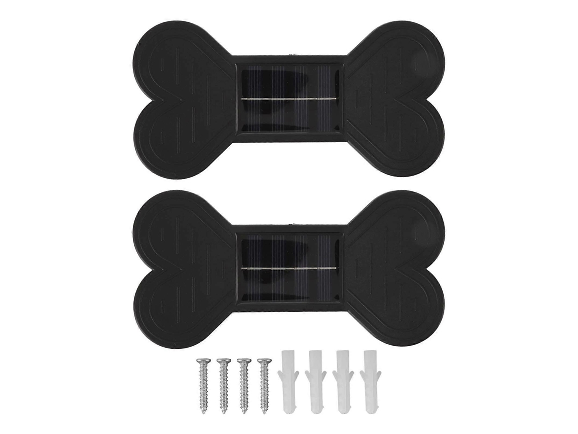Rebe luz Solar para Parede Exterior, 2 Unidades com Sistema de Sensor Inteligente e Tubo de Expansão, Impermeável e Material Abs Premium