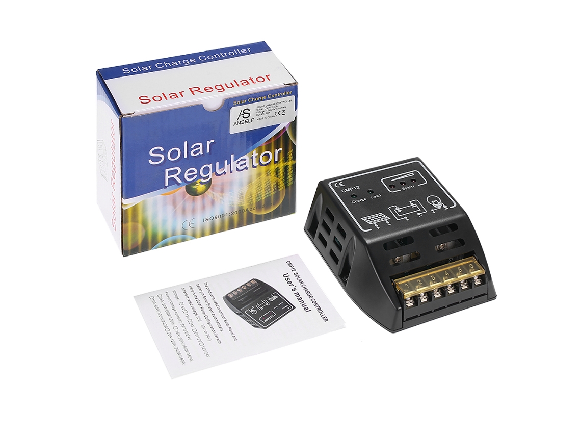 Controlador de carga solar Primerox 12V/24V, 20A, PWM, com proteção