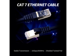 Cabo Ethernet Cat7 10gbps 5m Blindado Luz Dourada