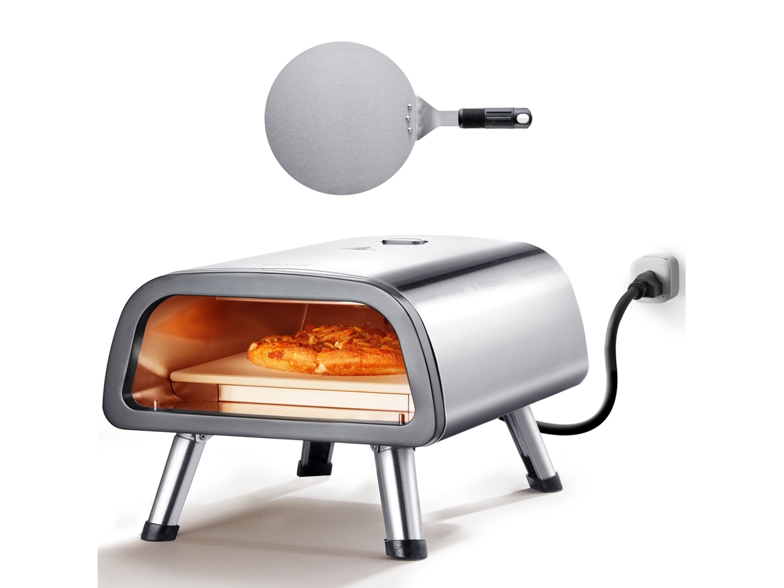 Forno de Pizza VEVOR de Bancada para Pizza 1800 W 589x364x279 mm Prateado