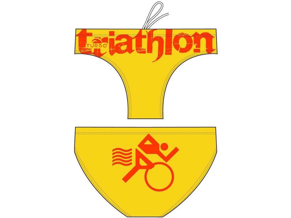 Slips para Homem TURBO Triathlon Basic Amarelo para Natação (XL)