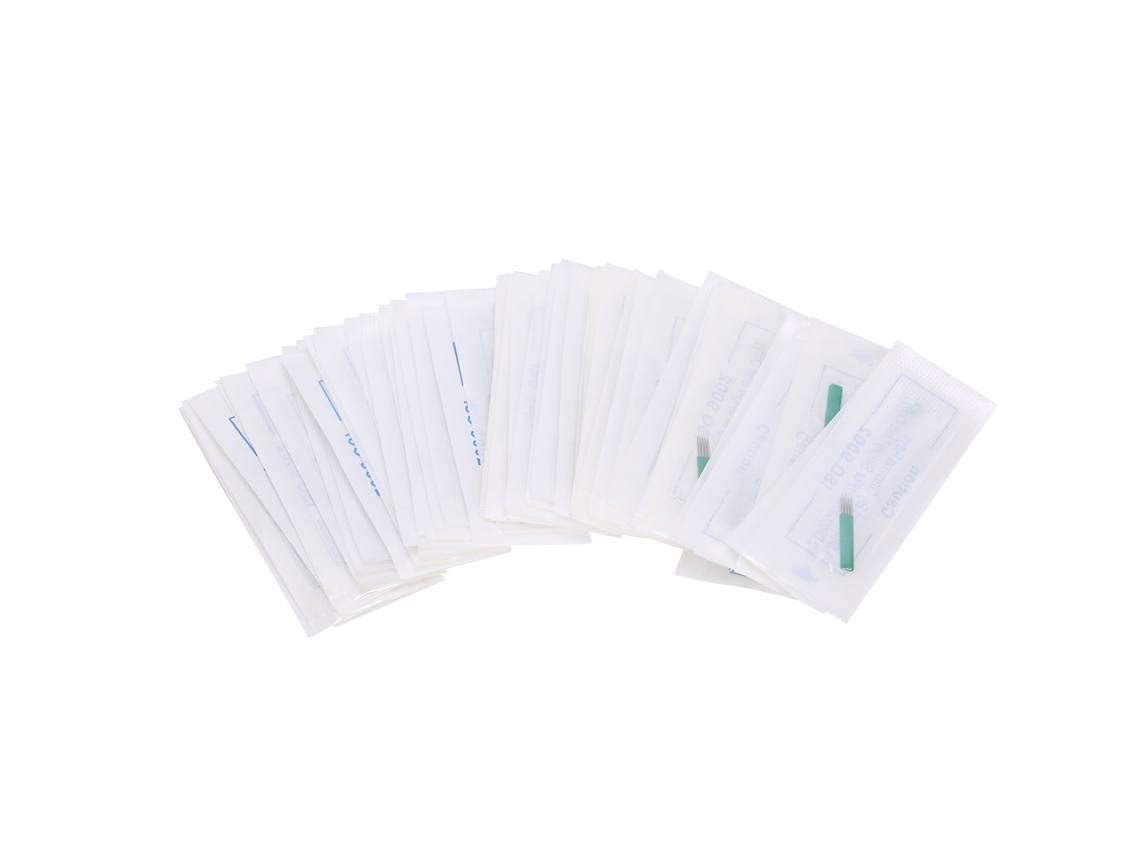 50pcs Agulha De Microblading Para Sobrancelha Lâmina De Aço Inox Manual 9 Pin