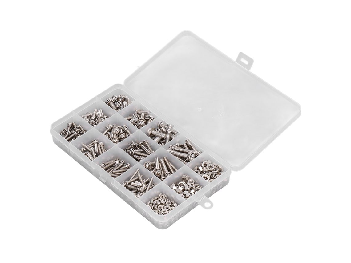 Laxiscreed Kit Com 360 Peças De Parafusos E Porcas Em Aço Inox, Durável E Fácil De Usar