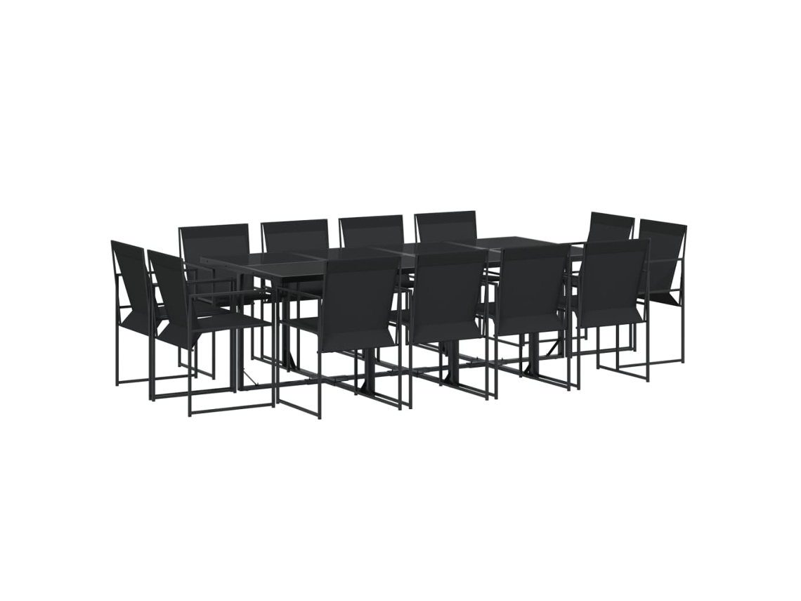 Garden Dining Set, Garden Dining Sets Vidaxl Preto Aço (n/a)