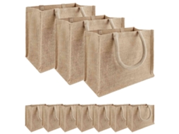 Vidaxl Bolsas De Juta 10 Natural 26 X 22 X 14 Cm 100% Juta Tossa