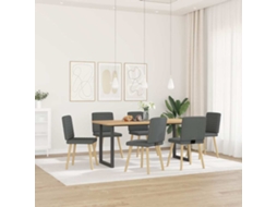Cadeiras de Jantar 6 Pcs Tecido Cinzento escuro MAISON EXCLUSIVE