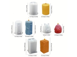 Conjunto De Moldes De Silicone Para Velas Vayotoy