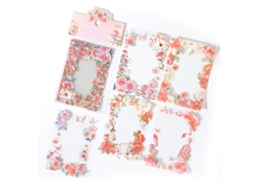 5 Folhas Adesivos Pet Flores PORTAL