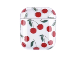 Camada protetora rígida de policarbonato com estampa de frutas em tom bronze para fones de ouvido AirPods 1/2. GIECY