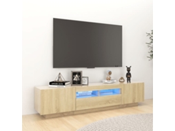Vidaxl Móvel de Tv com Luzes Led 180x35x40 Cm Carvalho Sonoma