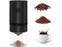 Moedor De Café Elétrico Portátil Com Moedor, Mini Moedor De Café Elétrico Recarregável Com Várias Configurações De Moagem Preto Brilvibera