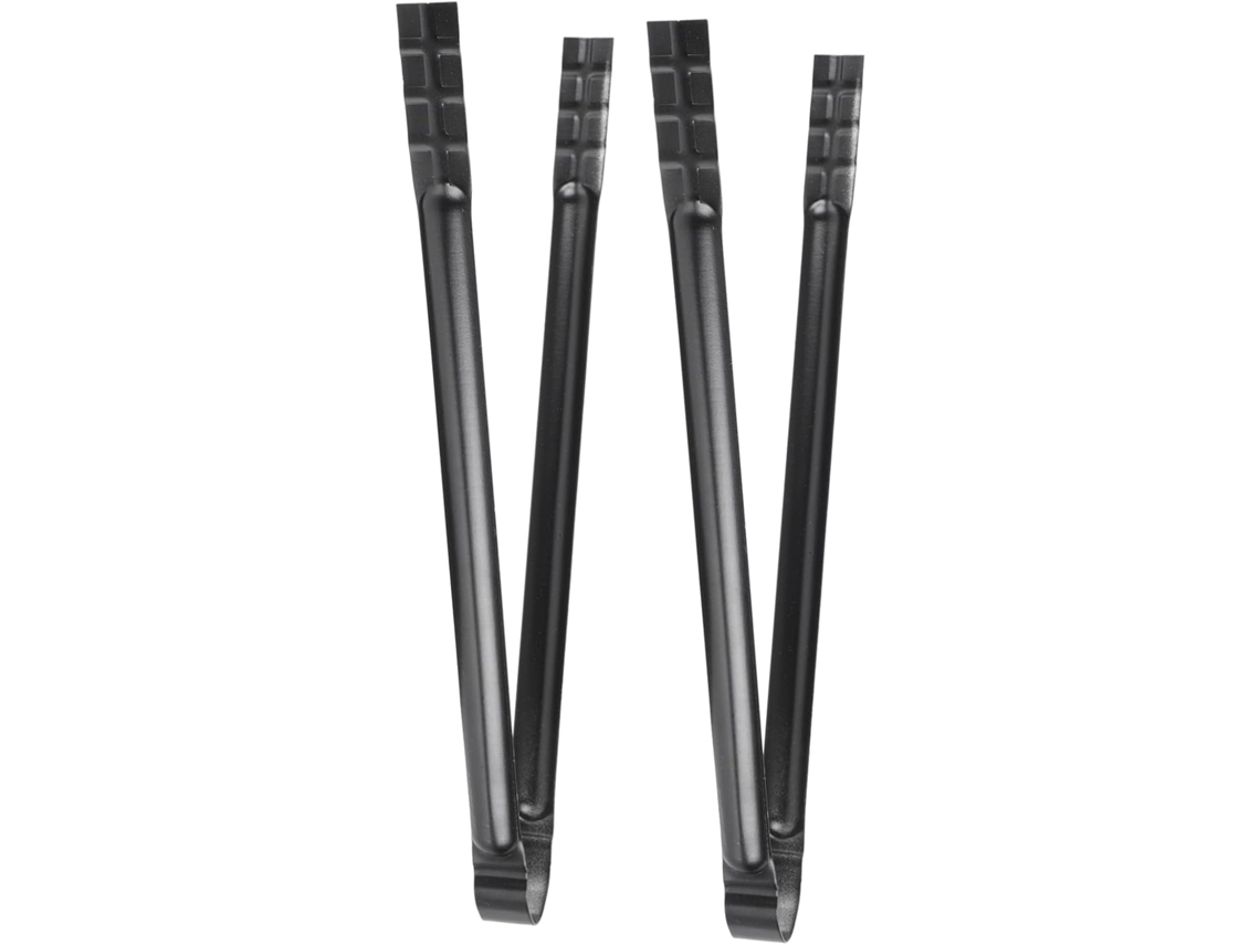 Pinças Para Carvão Toddmomy Pretas Resistentes Ao Calor Com Cabos Longos, Conjunto De 2 Peças Para Churrasco, Cozinha Ou
