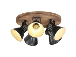 Candeeiro de teto 25 W VIDAXL E27 preto (50x50x25 cm)