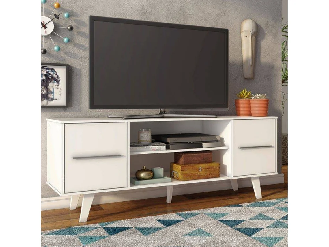 Móvel TV MOVIFLOR Billund Branco (136 x 54 x 39 cm)