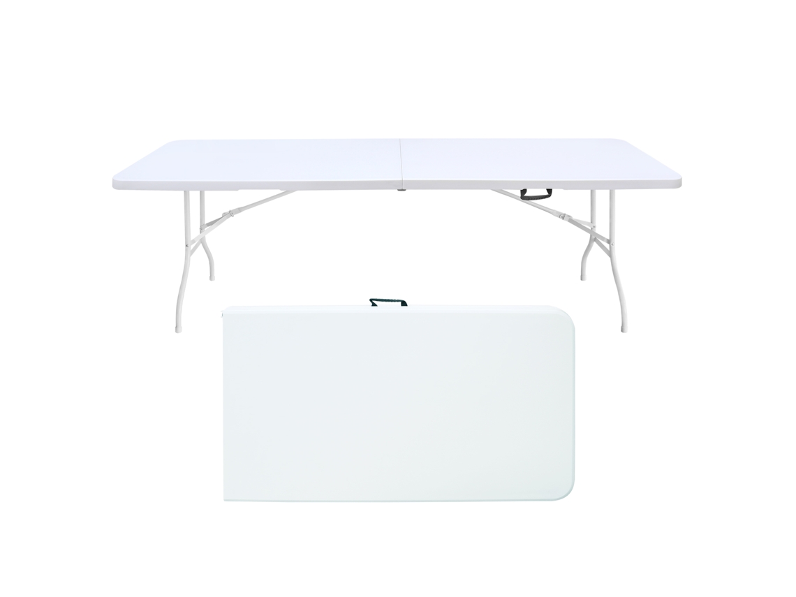 Mesa Dobrável Branca 244cm, 135kg.-gx